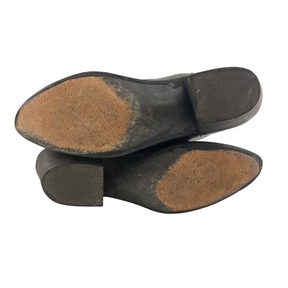 Ladies Lucchese 1883 Black Lizard Almond Toe Western Cowgirl Boots Size 6.5 B - Picture 6 of 8